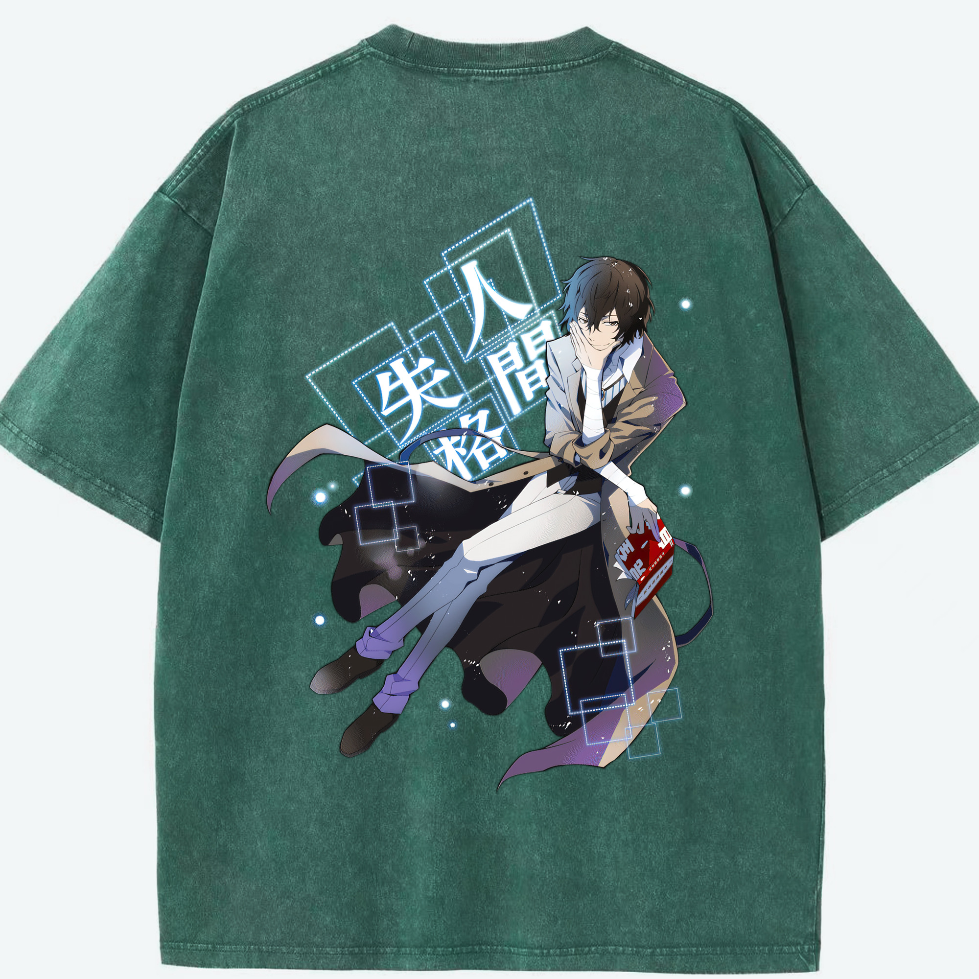 （画像用） 文豪ストレイドッグス Bungo Stray Dogs 綿100% ヴィンテージ風 半袖Tシャツ（背面プリント）